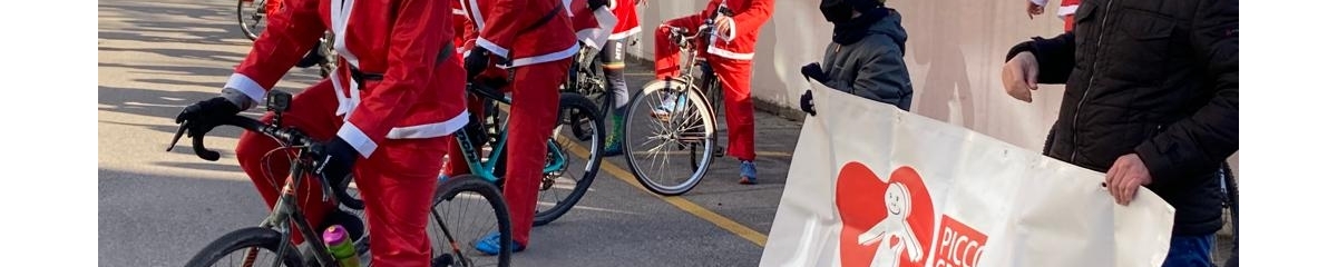 Babbi Natale in bici al Pad 23 per i Piccoli Grandi Cuori